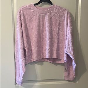 Billabong NWT Light Pink Floral Textured Long Sleeve Top
